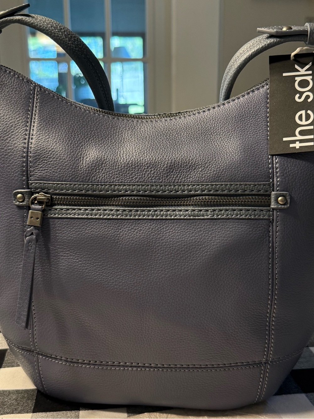 The Sak Leather Shoulder Hobo Bag in Maritime